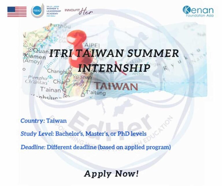 ITRI Internship Taiwan: Fully Funded Summer Research Program ...